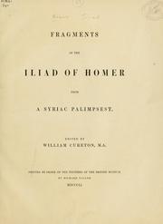 Homer: Fragments of the Iliad (Ancient Greek language, 1851, British Museum)